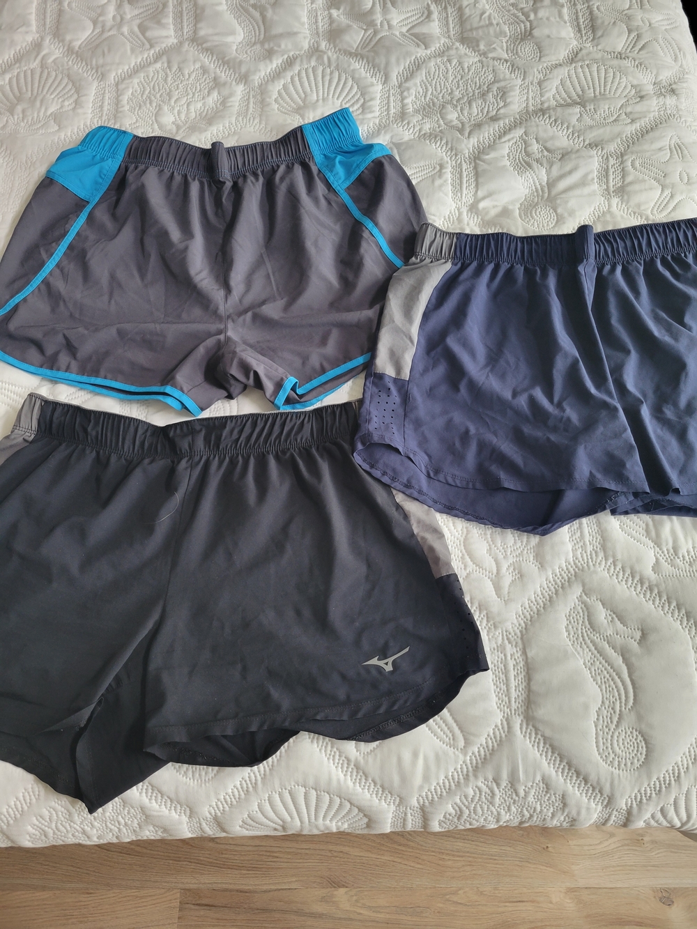 Mizuno Athletic Shorts Bundle - Black, Gray with Teal Trim And Navy